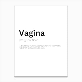 Vagina Definition Meaning Canvas Print