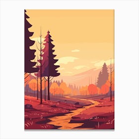 Autumn Forest Landscape Canvas Print