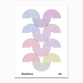 Geometric Bauhaus Poster 16 Canvas Print
