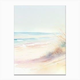 Beach Waterscape Gouache 1 Canvas Print