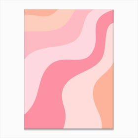 Pink Wavy Wallpaper Canvas Print