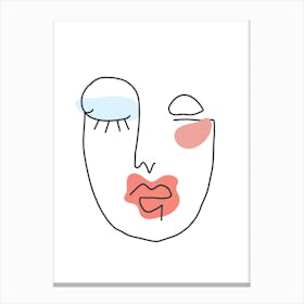 Portrait Of A Woman'S Face Canvas Print