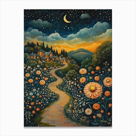 Night In The Meadow Canvas Print