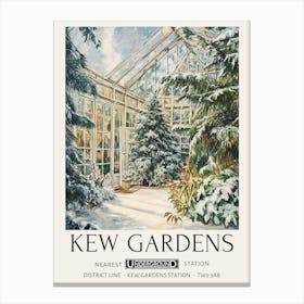 William Morris Prints Kew Gardens Christmas Trees Gift Winter Vintage Canvas Print