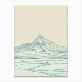 Mount Washington Usa Color Line Drawing (3) Canvas Print