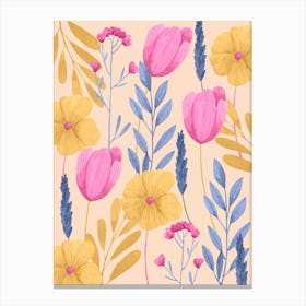 Watercolor Floral Pattern Toile