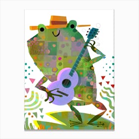 Fingerpicking Frog Canvas Print