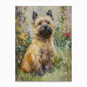 Cairn Terrier Acrylic Painting 3 Canvas Print