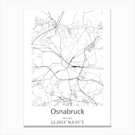 Osnabruck,Germany Minimalist Map Canvas Print