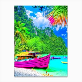Phi Phi Islands Thailand Pop Art Photography Tropical Destination Canvas Print