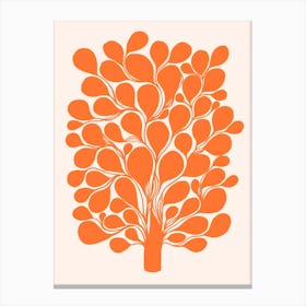 Tree Orange Canvas Print