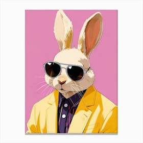 Rabbit In Sunglasses Canvas Print