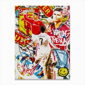 Cristiano Ronaldo Graffiti Canvas Print