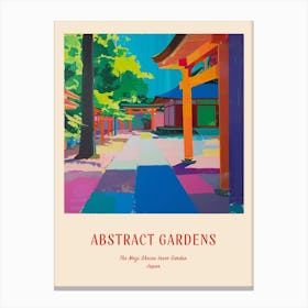 Colourful Gardens The Meiji Shrine Inner Garden Japan 1 Red Poster Canvas Print