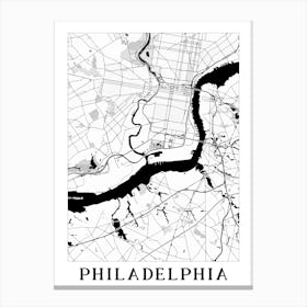 Philly Street Map - Philadelphia Canvas Print