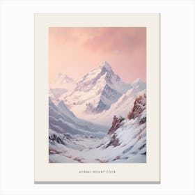 Dreamy Winter National Park Poster  Aoraki Mount Cook National Park New Zealand 3 Canvas Print