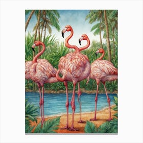 Flamingos Canvas Print