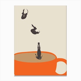 Dive In Coffee Canvas Print