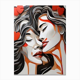 Two Women Kissing 1 Canvas Print