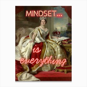 Mindset is everything - Vintage altered art Canvas Print