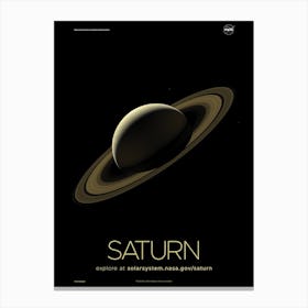 Nasa Saturn Poster Canvas Print