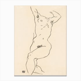 Naked Woman; Torso of a Nude (1918), Egon Schiele Canvas Print