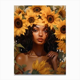 Sunflower Girl 2 Canvas Print