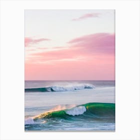 Collaroy Beach, Australia Pink Photography 1 Canvas Print