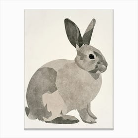Silver Marten Rabbit Nursery Illustration 1 Canvas Print
