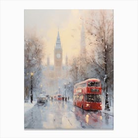 Dreamy Winter Painting London United Kingdom 9 Canvas Print