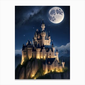 Castle At Night 8 Canvas Print