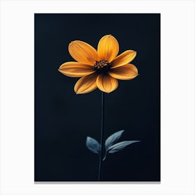 Single Yellow Flower 33 Canvas Print