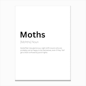 Moths Definition Meaning Canvas Print