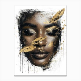 Gold Face 7 Canvas Print