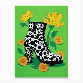 Step into Spring: Floral Shoes and Sneaker Art 1 Canvas Print