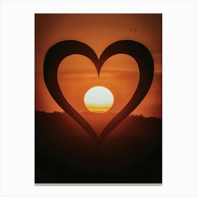 Sunset Heart Canvas Print