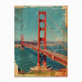 Kitsch Golden Gate Bridge Collage 1 Canvas Print