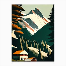 Vanoise National Park France Retro Canvas Print