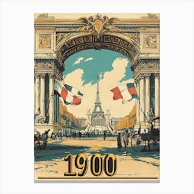 Aihrgdesign A Vintage Travel Poster Of The 1900 Paris Exposit Dafb955d 3bbc 4894 948a 988ae314fb95 1 Canvas Print