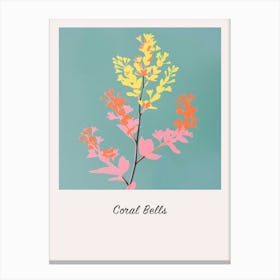 Coral Bells 1 Square Flower Illustration Poster Canvas Print