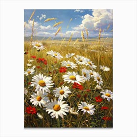 Daisies In The Meadow 6 Canvas Print