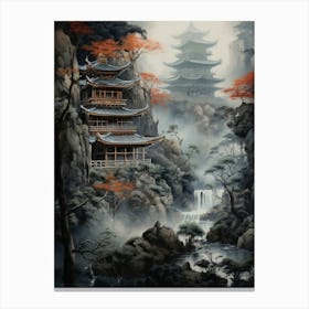 Historical Castles And Temples Japanese Style 2 Canvas Print