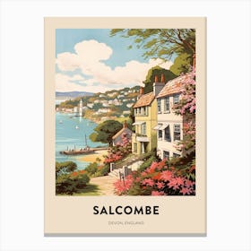 Devon Vintage Travel Poster Salcombe 2 Canvas Print