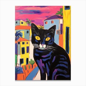 Painting Of A Cat In Sharm El Sheikh Egypt 1 Canvas Print