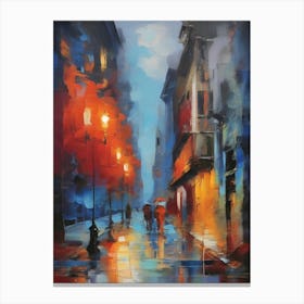 Rainy Night 1 Canvas Print