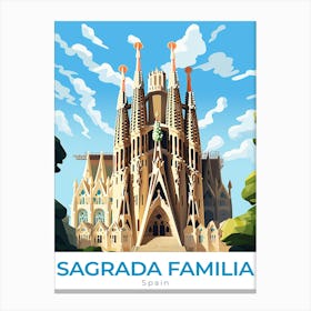 Spain Sagrada Familia Travel Canvas Print