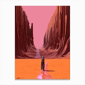Dune Fan Art Pink And Orange Canvas Print