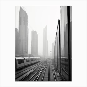 Shenzhen, China, Black And White Old Photo 4 Canvas Print