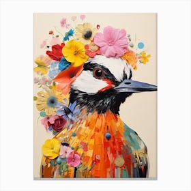 Bird With A Flower Crown Dunlin 3 Canvas Print