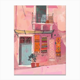 Of A Pink House Canvas Print